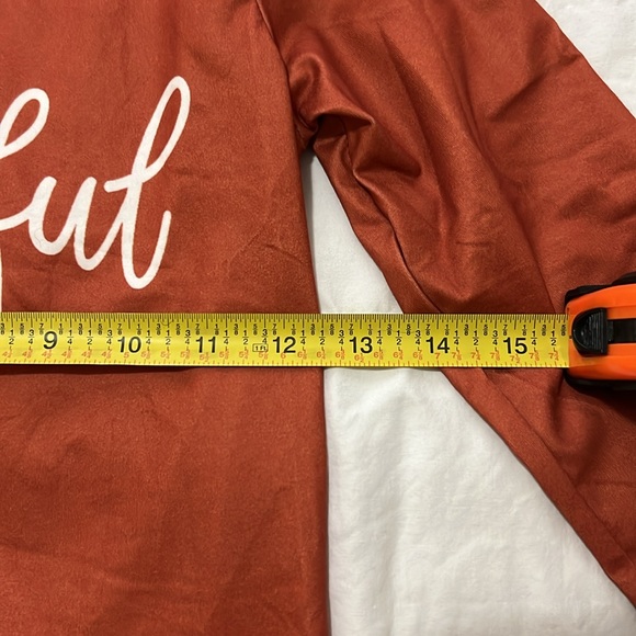 Harvest Thanksgiving "Grateful" shirt with floral skirt size 6/7 - Picture 7 of 9